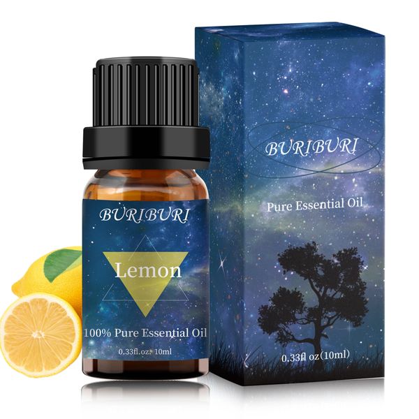 

buriburi lemon essential oil 100 pure 10ml undiluted natural organic aromatherapy oil for diffusers soap making candles
