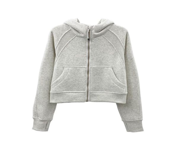 

full zip hoodie jacket women yoga classic fit hip length sportswear workout running coat pockets outdoor fleeces winter9549512