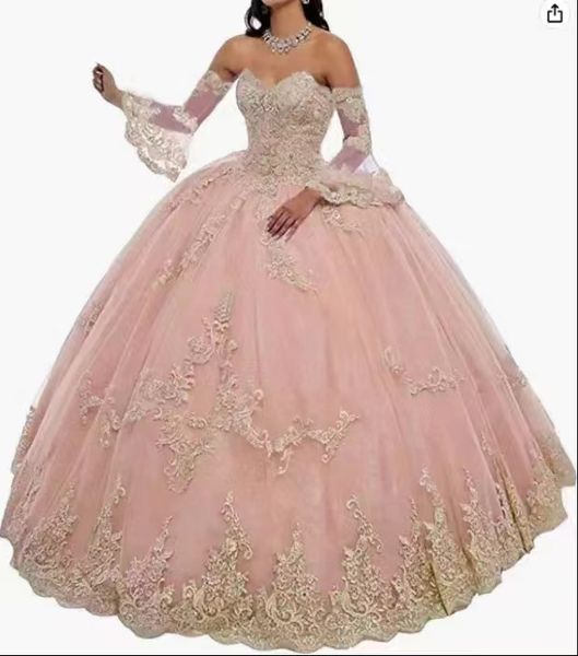 

princess sweetheart ball gown quinceanera dresses girls beaded appliques celebrity party gowns graduation robe de corset dress vestidos de 1, Blue;red