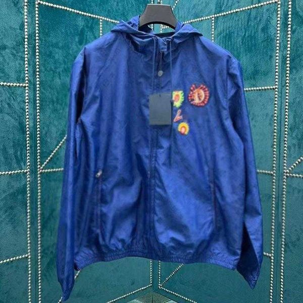 

2023 luxury clothing hooded jackets mens nylon windbreaker 1v designer zipper cardigan coat fashion embroidery outdoor sportswear high versi, Black;brown