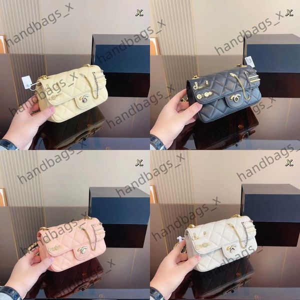 

limited edition new badge chain bag sheepskin quality ringer check handbag counter catwalk shoulder back crossbody multi-functional bag, ori