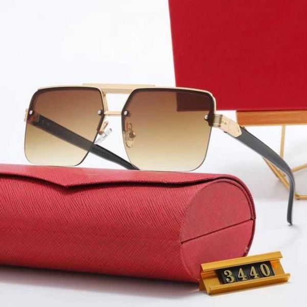 

jacksonwang same model designer brand glasses driving pilot rimless sunglasses so polarized light anti-radiation uv400 strap box 2jfcn, White;black