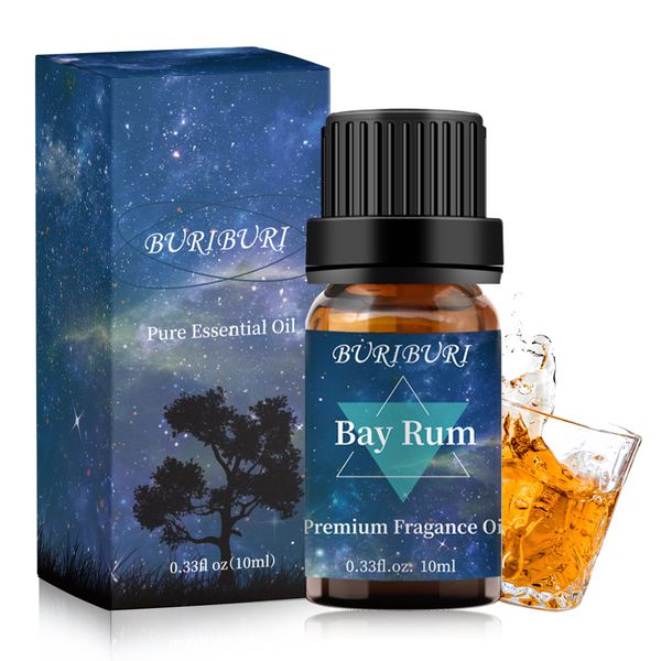 

buriburi bay rum fragrance oil, aromatherapy essential oil for diffuser, humidifier, aromatherapy, candle making, soap scents (10ml)