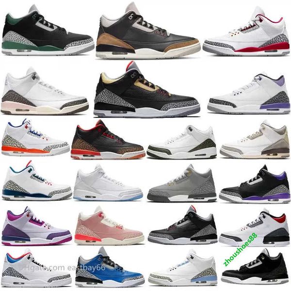 

jumpman 3 3s basketball shoes desert elephant black gold cardinal red pine green rust pink kumquat neapolitan dark mocha lris navy racer blu