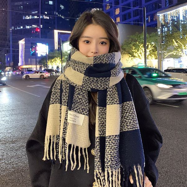 

stylish women cashmere scarf full letter printed scarves soft touch warm wraps with tags autumn winter, Blue;gray