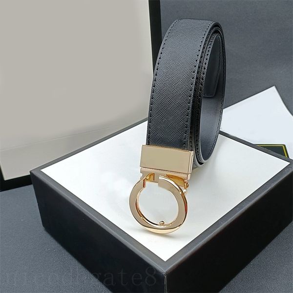 

solid color belts for women designer classic belt mens gold plated buckle leather ceinture business retro fashion accessories lady belt size, Black;brown