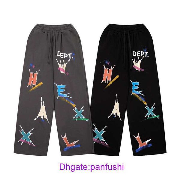 

factory outlet wholesale designer shorts for sale high edition g allery d ept speckle process pure cotton 380g pure cotton david suit casual, Black