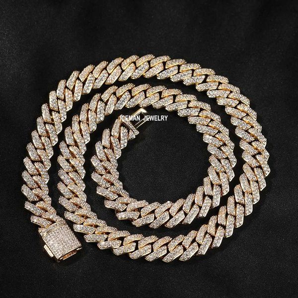 

iceman jewelry 10mm hip hop ice chains for man cuban chain link hip hop jewelry, Silver