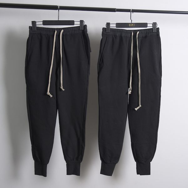 

original rick men pants black casual trousers for men sweatpants elastic waist owens men hiphop streetwear men causal pants