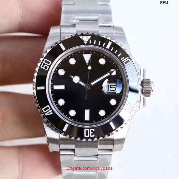 

r olax watch mens watches st9 ceramic bezel black sapphire date dial 41mm automatic mechanical stainless steel men wristw frj icxv 7th9, Slivery;black