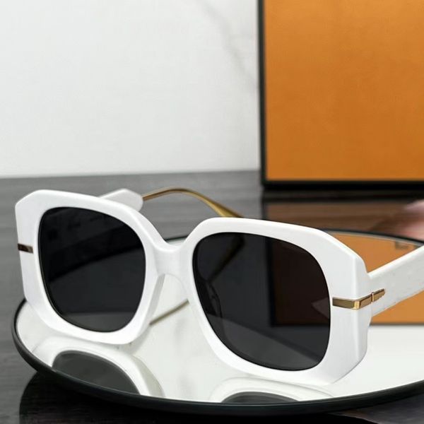 

2023 designer's new large, unique and personalized women's high end appearance, blackout uv sunglasses, beach travel and driving s, White;black