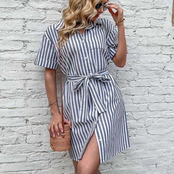 

summer dress womens clothing design short shirt striped maxi dresses, Black;gray
