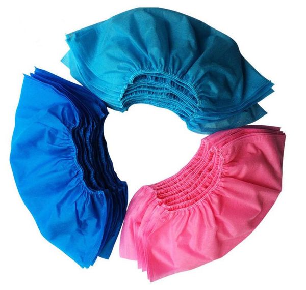 

100pcslot shoe covers disposable shoe boot covers household nonwoven fabric boot nonslip odorproof galosh wet shoes cover dw3296555