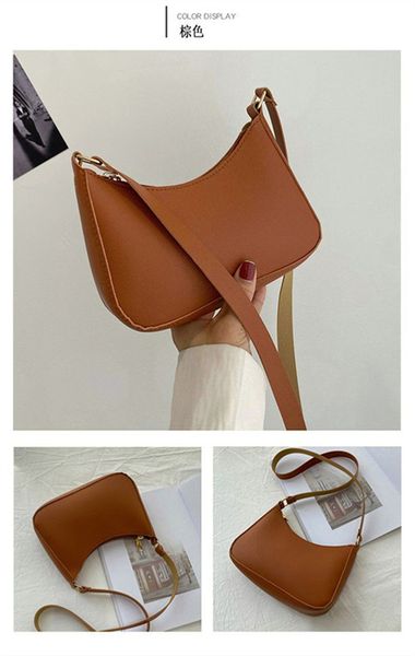 

new handle bag women retro handbag pu leather shoulder totes underarm handle bag female small subaxillary bags clutch a48