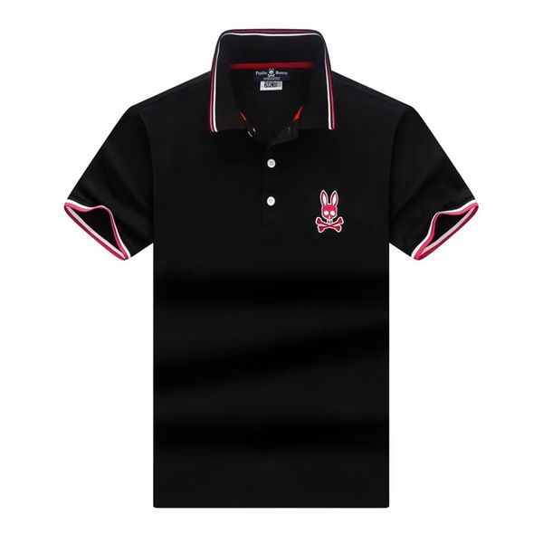 

psycho bunny new polo shirt tshirt summer and autumn skeleton rabbit embroidery pearl cotton trendy brand usa high street, White;black
