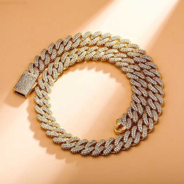

iceman jewelry spring clasp iced out gold plated chains gold filled chain wholesale 18mm dubai gold cuban link chain design, Silver