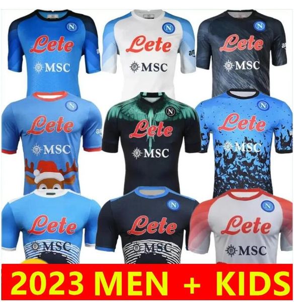 

22 23 napoli soccer jerseys maglietta osimhen insigne 22 23 naples politano di lorenzo maglia mertens verdi milik men / kids kit football sh, Black