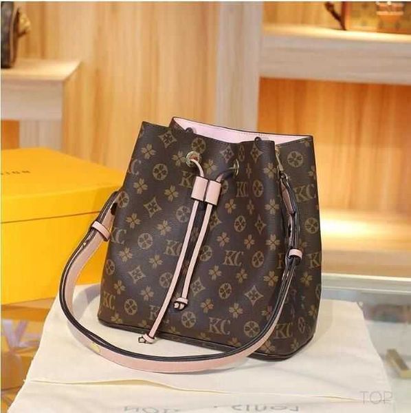 

sales neonoe luxuryi designera women shoulder bags leather old flower bucket bag famous drawstring handbags cross body purseh