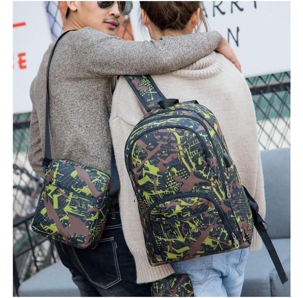 

2021 20 outdoor bags camouflage travel backpack computer bag oxford brake chain middle school student bag many colors9161441