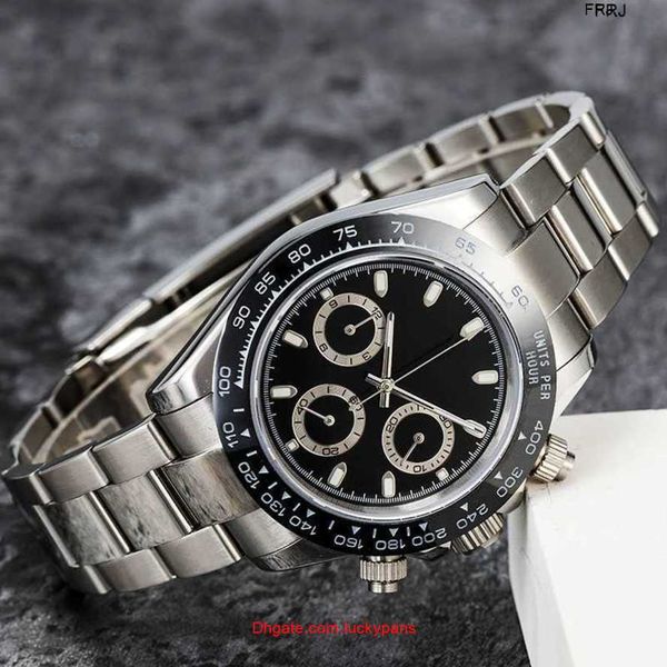 

designer watches r olax mens watch mens watches japan vk chronograph movement watch full stainless steel sapphire glass 5atm waterproof supe, Slivery;black