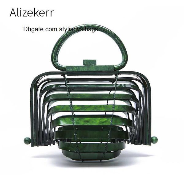 

totes vacation acrylic beach bag women 2020 summer designer woven folding basket handbag ladies hollowing out shell purse high quality