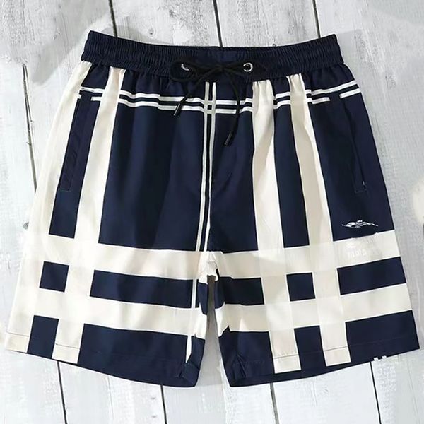 

summer men's shorts designer beach pants european and american brand trend classic checkered loose large women's short beach short, White;black