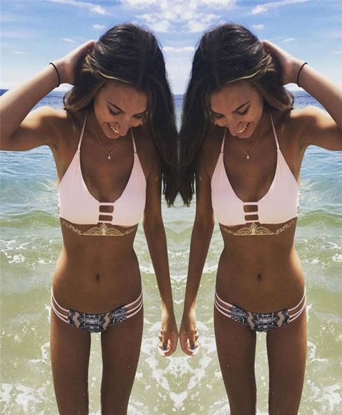 

onepiece suits fashion casual slim solid women summer beach bikini sets ladies 2pcs holiday low waist swimsuit clothes5750322