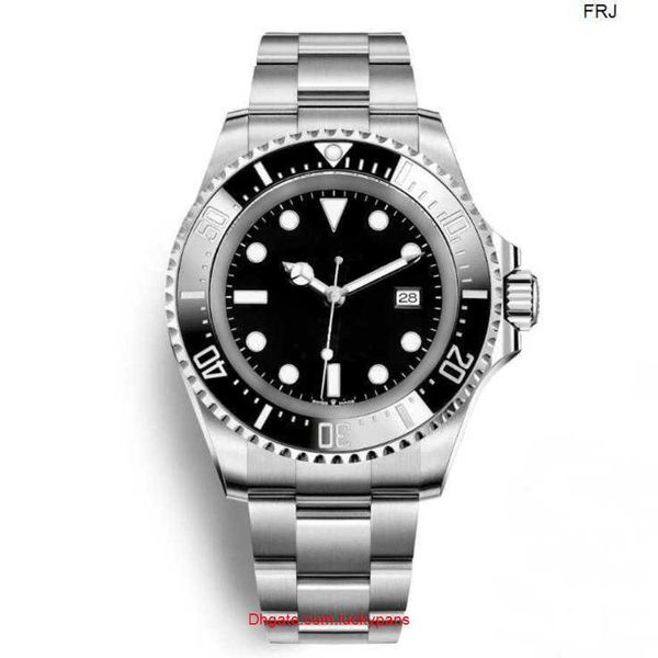 

designer r olax watches mens watch deep ceramic bezel seadweller 126660 44 mm stanless steel glide lock clasp automatic mechanical wristwatc, Slivery;golden