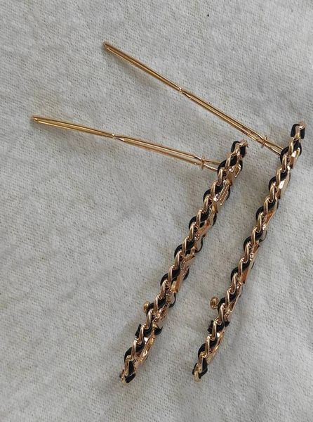 

fashion metal hair clips c classic leather symbol hairpins classic hair accessories with paper card4518863, Pink