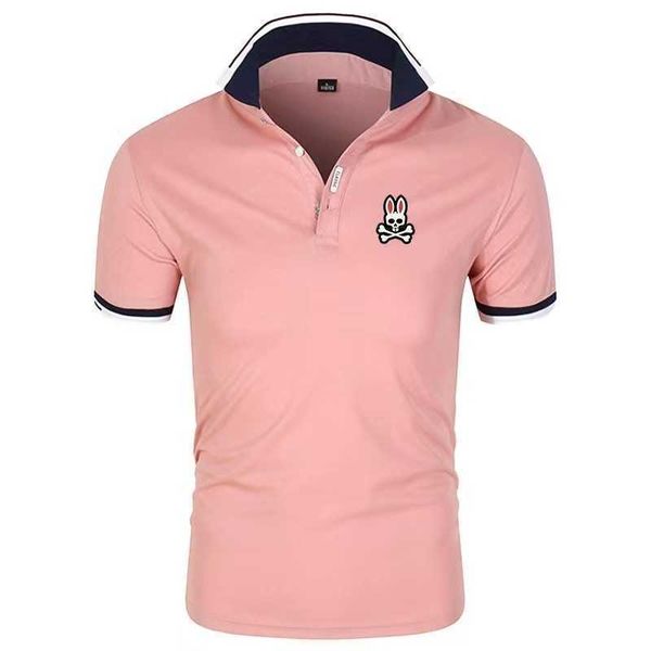 

mens polos combed cotton summer clothing short sleeve business design animal pattern psycho bunny animals plus casual striped designer breat, White;black