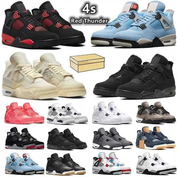

black cats jumpman 4 4s basketball mens shoes sail sneakers patent unc military black university blue atmosphere jordens 4 infrared fire thu
