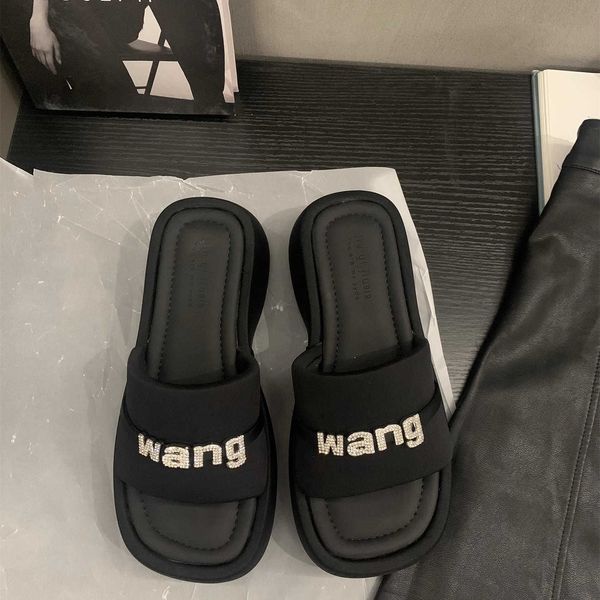 

fangui~little fragrant roman with skirt thick sole black slippers for women's summer outwear evening style matsutake sandals