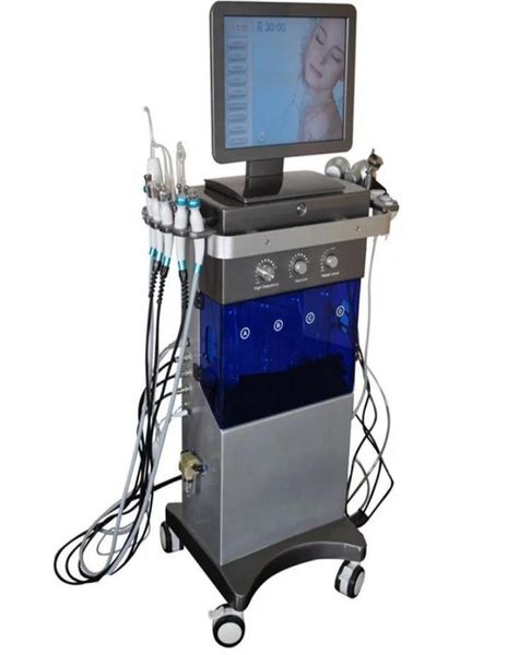 

new arrival skin care 9 in 1 diamond hydra dermabrasion deep cleaning machine multifunction facial hydrating beauty salon equipme1536623, Black;white