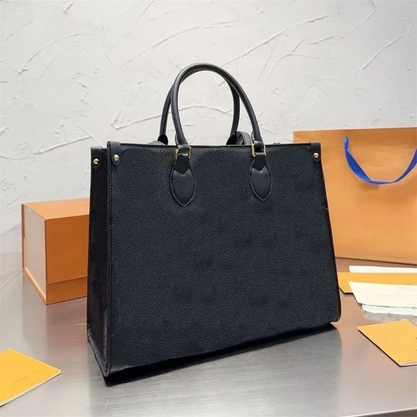 

large size designer bag on the go tote shopping bags gm mm embossed grain cowhide leather distinctive elegance style leisure lady mens luxur