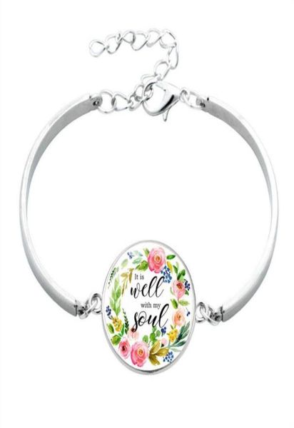 

fashion psalm bracelet art picture print glass dome charms bracelet bible verse quote jewelry gift for christianps23598583336, Golden;silver
