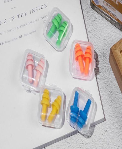 

silicone earplugs learn waterproof noise reduction swimming equipment outdoors antisnoring sleep ear plugs bright color silica 7165583