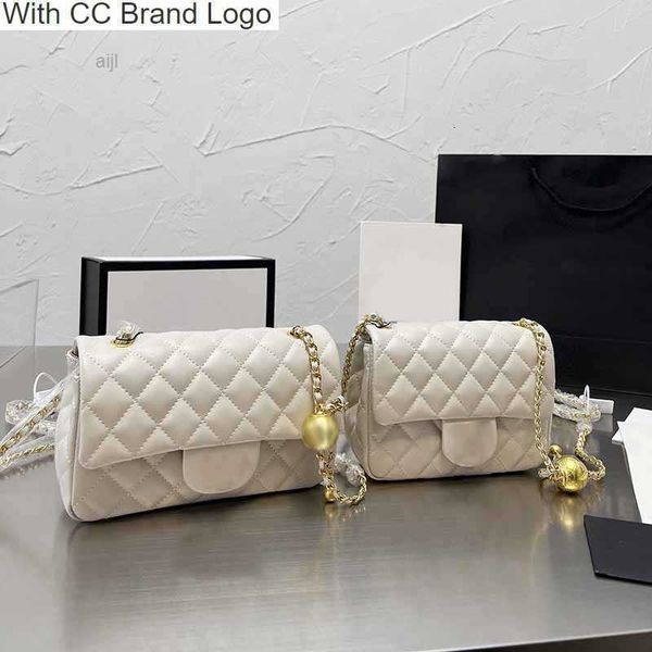 

luxury cc shoulder bags ladies flap mini crossbody designer solid color sheepskin classic handbags small golden ball adjuster chain bag diam