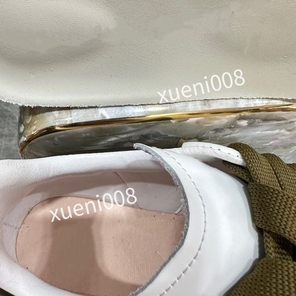 

2023woman man fashion quality casual shoes heel leather lace-up sneaker running trainers letters flat printed sneakers, Red;white