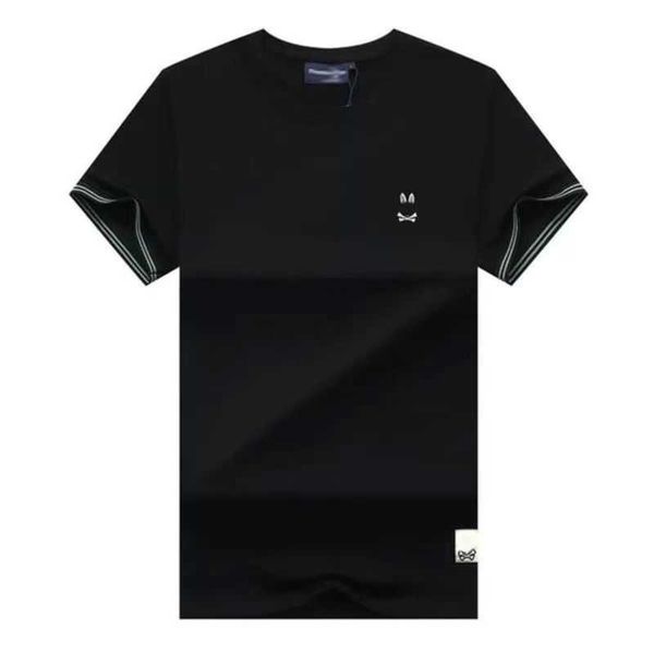

mens t-shirts designer casual t shirt polos summer slim psycho bunny print round neck tee short sleeve fit breathable crew accessor, White;black