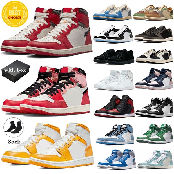 

2023 og men women high 1s basketball shoes chicago lost found gorge green stage haze diamond dark mocha patent bred panda university blue ju