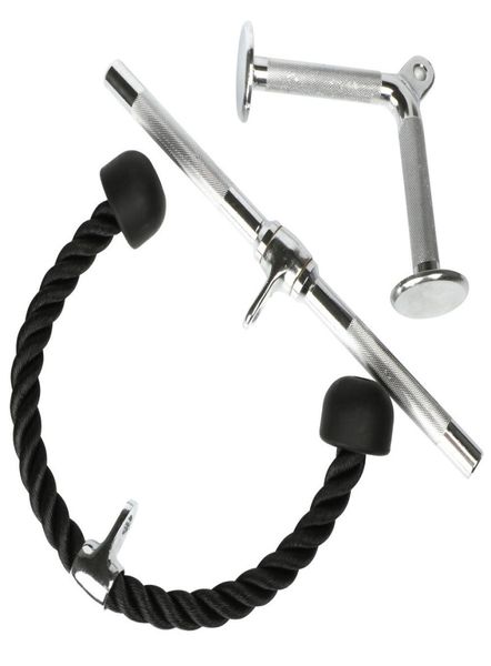 

tricep lat rope straight bar v shape barbell cable attachment6735960