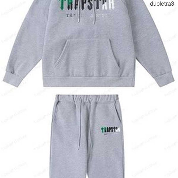 

new mens tracksuits sweater trousers set designer hoodies streetwear sweatshirts quality sports suit embroidery plush letter decoration thic, Gray