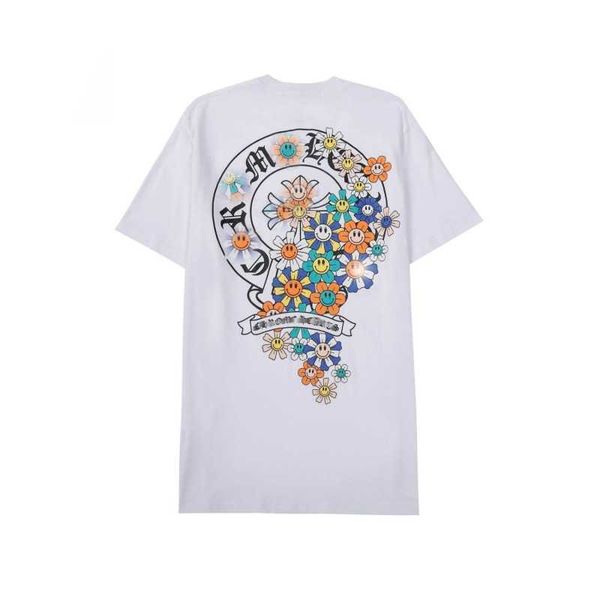 

luxury heart summer mens t shirt ch brand chromes letter sanskrit cross pattern t-shirts designers pullover cotton tshirts woman tees shirt, White;black