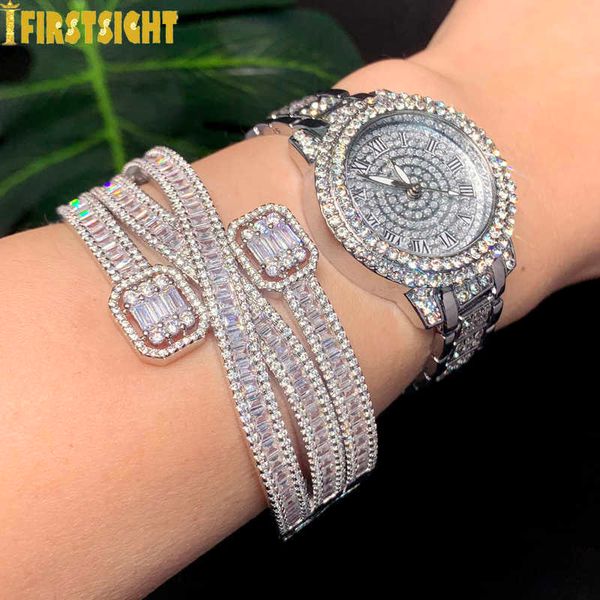 

iced out bling square zircon bracelet silver color 3 row cross rectangle aaa cz bangle for men women hiphop luxury jewelry 0620-222-23, Black