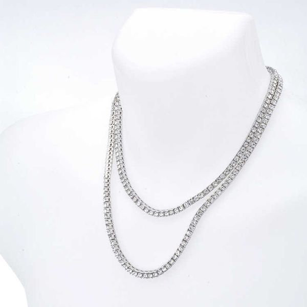 

wholesale price silver necklace 2mm-6.5mm wide 5a cz diamond tennis chain jewelry