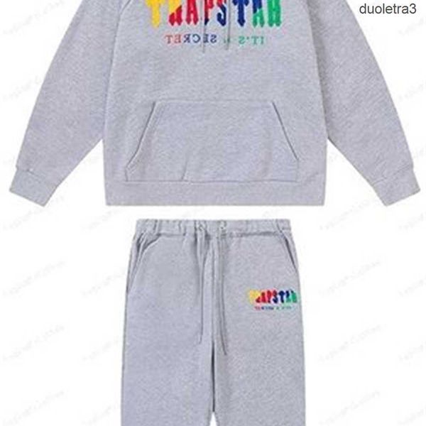 

new mens tracksuits sweater trousers set designer hoodies streetwear sweatshirts quality sports suit embroidery plush letter decoration thic, Gray