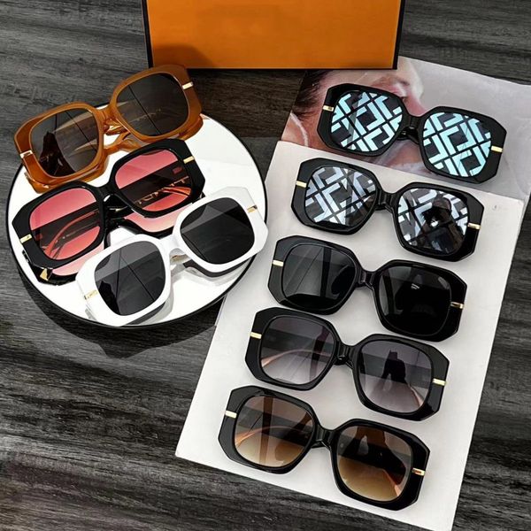 

popular new model in 2023 market international brand thick frame thick mirror leg pc light material women's luxury fashion sunglasses k, White;black