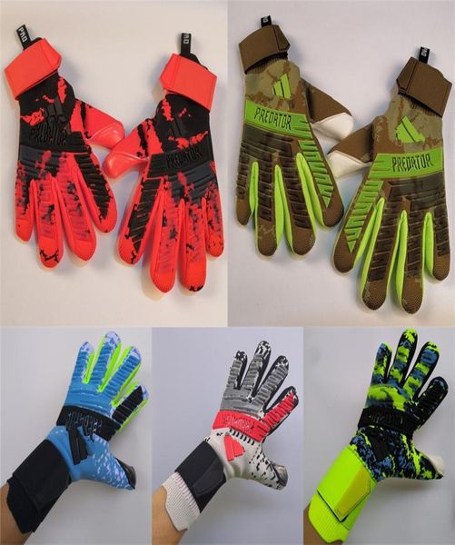

predators pro 20 latex soccer professional goalkeeper gloves goalie without fingersave gk equipment whole supplier8173457, Black
