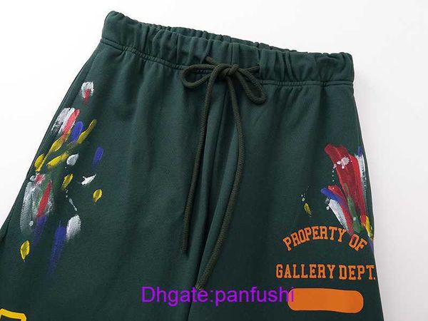 

factory outlet wholesale designer shorts for sale 2023 autumn winter new high street fashion g allery d ept speckled graffiti print mens and, Black