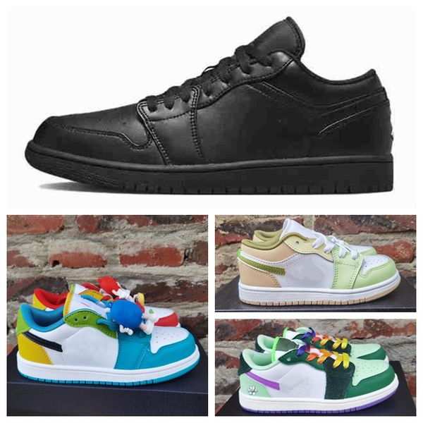 

2023 1s kids shoes triple black infant sneakers children basketball baby boys girls toddler sports tennis shoes girls and boys new tennis tr
